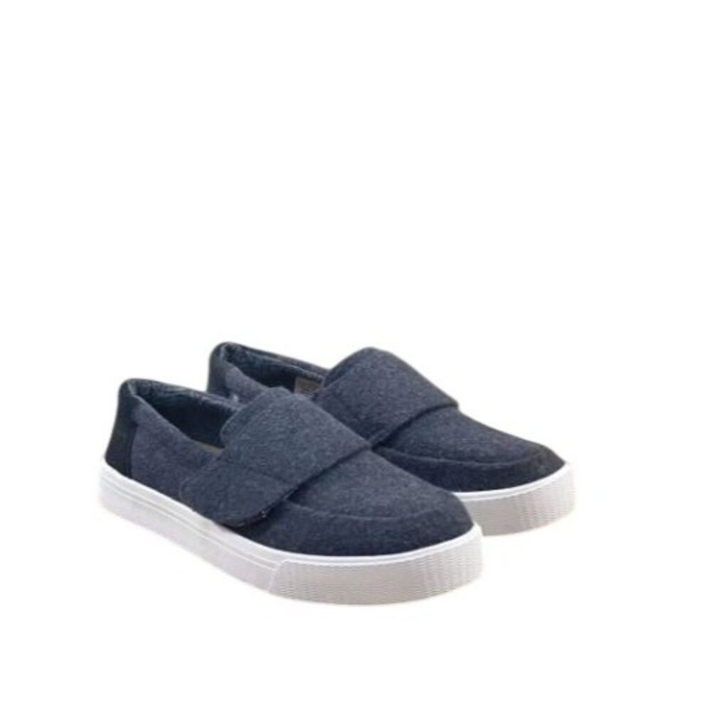 Toms NWOB Womens Altair Black Felt Suede Slip On Shoes Size 9.5 Hook Loop
